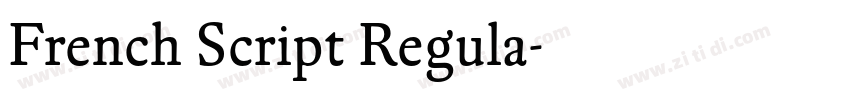 French Script Regula字体转换